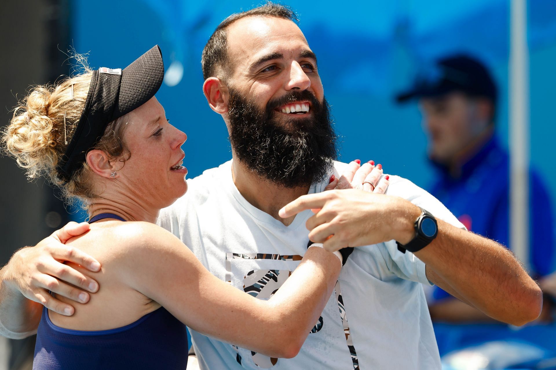 Laura Siegemund and Antonio Zucca at the Australian Open 2025. (Photo: Getty)